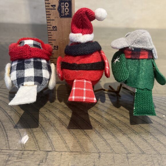 Target Wondershop Feathery Friends Mini 2019 Fabric Bird Christmas Set of 3 - Picture 6 of 6